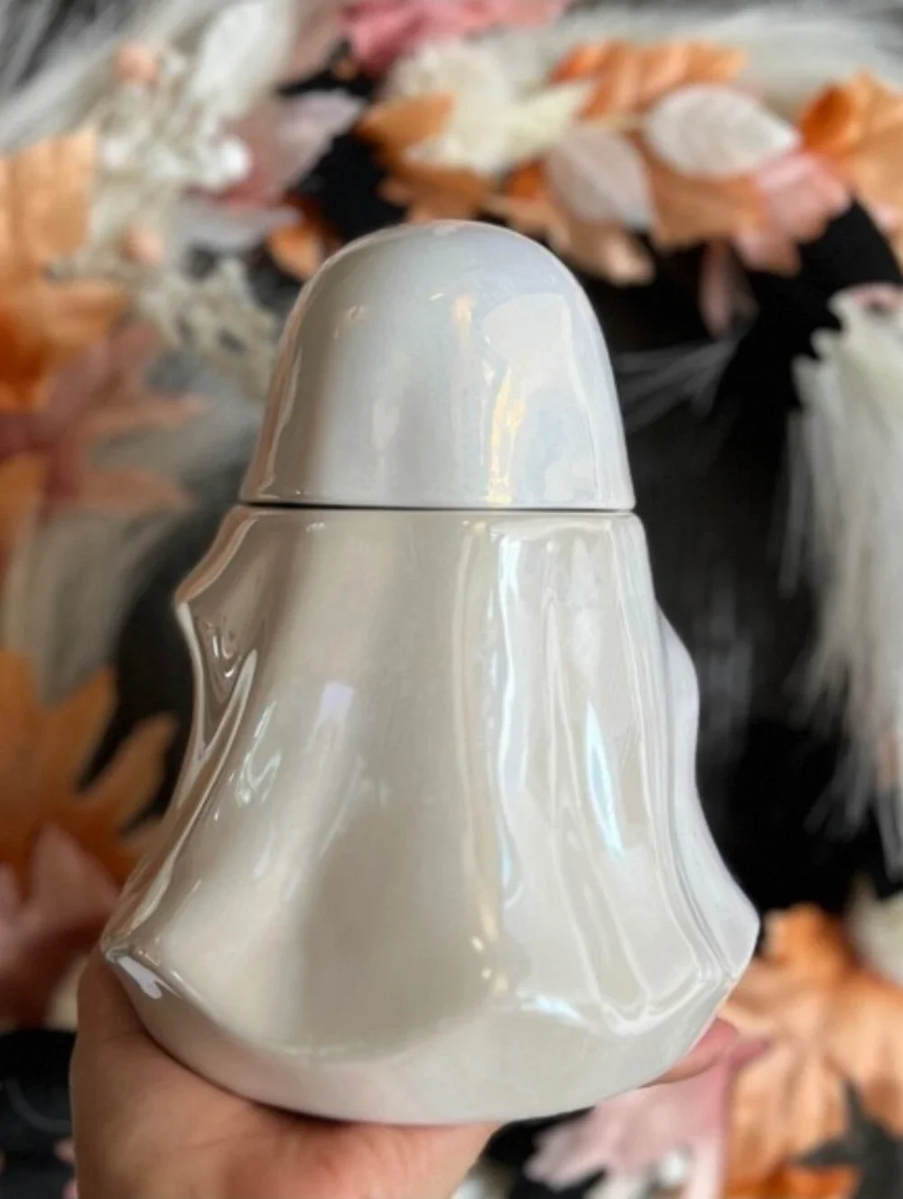 👻Target Bullseye Playground 2024 Iridescent Ghost Ceramic Cookie Candy Jar